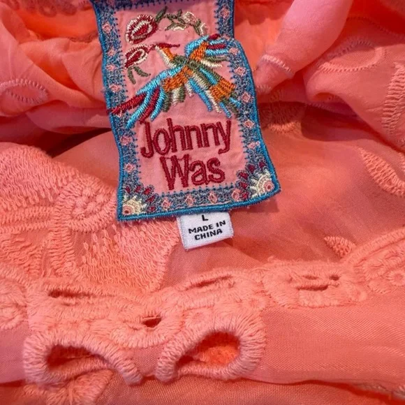 Johnny Was Embroidered Blouse Size L - Picture 7 of 10